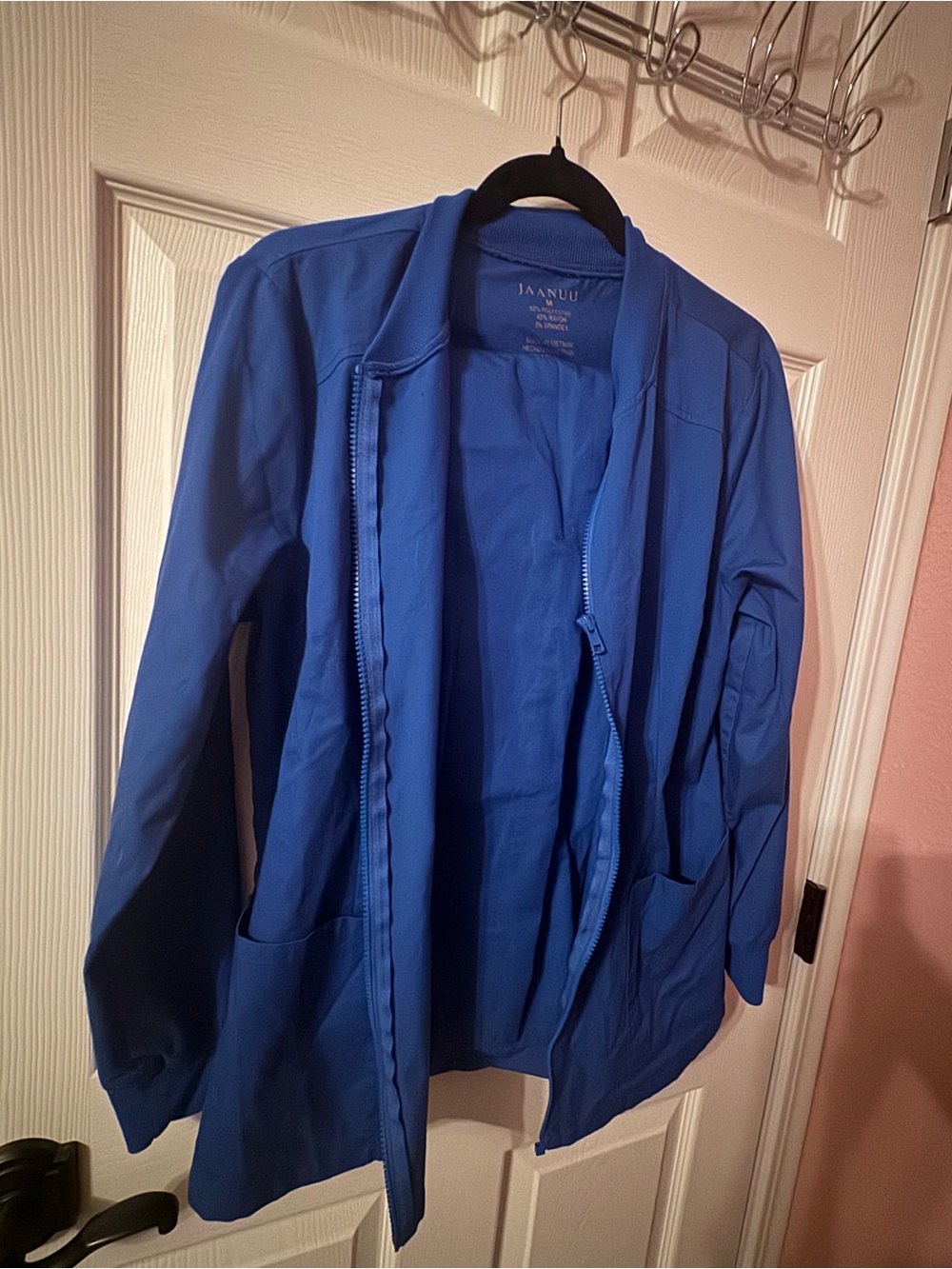 Jaanuu Bright Blue Utility Scrub Jacket